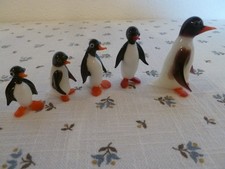 glas figuren Pinguine 5 Teilig