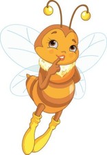 Aufkleber Biene Bienen-Lady