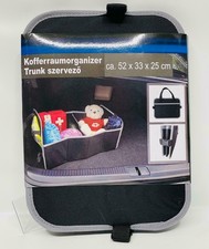 Universal Kofferraum Organizer 52 x 33 x 25cm  Schwarz Grau 2 Fächer