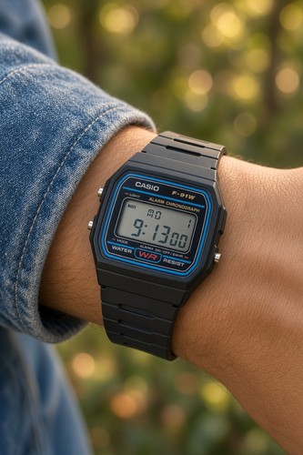 Casio uhr digital 91w 1yeg - uhr, f-91w-1yeg