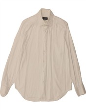 PIATTELLI Herren Hemd Größe 40 15 1/2 Medium weiß Baumwolle AJ09