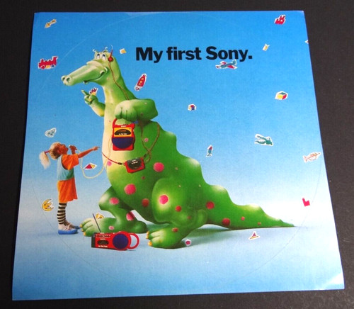 Werbe aufkleber first - my, sony
