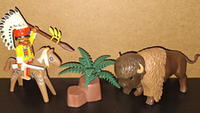 Playmobil Büffel Bison Indianer Häuptling Jagd Western ACW Abenteuer Konvolut