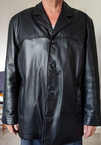 Schwarze herren lederjacke - schwarze,