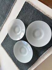 3 x Trendglas Jena Glasuntertassen satiniert - Durchmesser 18 cm - neuwertig