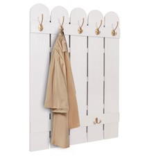 B-Ware Wandgarderobe MCW-N95, Garderobenpaneel, Paulownia Haken 86x60cm, weiß