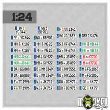 Nummernschilder 1:24 Modellbau