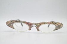 Vintage PROKSCH S A 14 Mehrfarbig Schwarz Halbrand Brille Brillengestell NOS