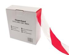 500m Rolle Absperrband rot-weis im Spender-Karton Flatterband Warnband