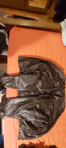 Echt leder jacke - jacke, braun