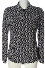 KLAUS DILKRATH Hemd-Bluse Damen Bluse Gr. DE 36 schwarz-hellgrau-hellorange