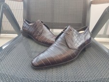 Hugo Boss Kroko Herrenschuhe Gr.42 UK 8