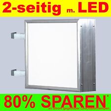 LED Leuchtwerbung 2-seitig beleuchtet 900 x 900 x 138 mm Ausleger Nasenkasten