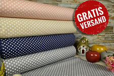 240cm Popeline Baumwolle Stoff Baumwollstoff Meterware Streifen Punkte Meterware