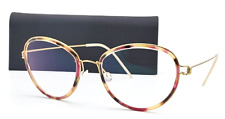 LINDBERG Brille Sasha 51 GT Air Titanium Rim Gold Draht Havana Panto Cat Damen