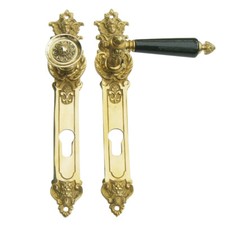 Haustür Türbeschlag Gründerzeit Messing poliert #5-1a-MS