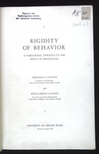 Rigidity of Behavior. A