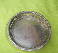 Alte Obstschale rund versilbert verziert