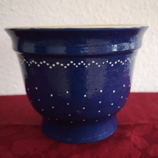 Bürgel blau weiß 🎁 Bürgeler Keramik 🎁 Übertopf  🎁 14 cm hoch🎁 DDR