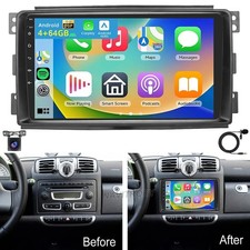 KAM+ 4+64GB Autoradio Carplay GPS Navi Für Smart Fortwo 451 2005-2010 Android 15