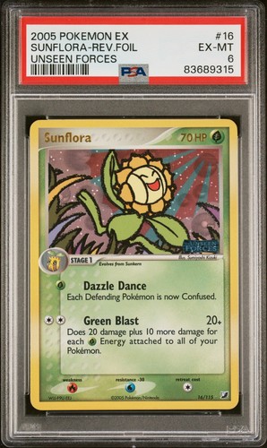 Pokemon sunflora reverse - sunflora, holo