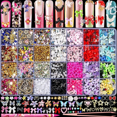 Nagel charms edelsteine - 3d,