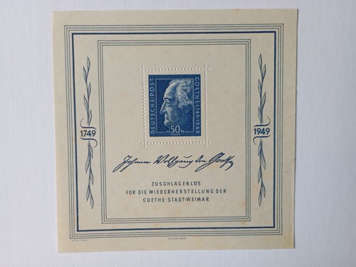 Ddr goethe block - ddr, 1949
