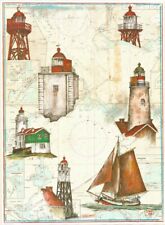 Kunstdruck - Leuchttürme Holland "IJSSELMEER" - OLE WEST - (611)