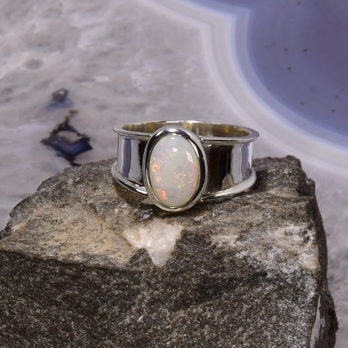 Edelopal ring 925er silber - ring,,