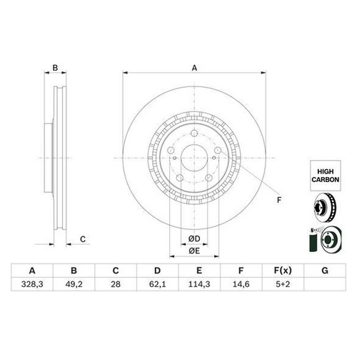 Bosch bremsscheibe belüftet - bosch,