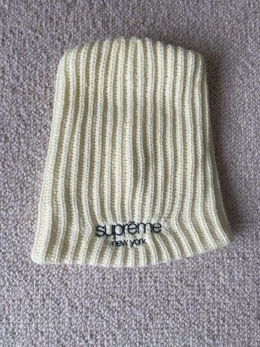 Supreme beanie mütze - mütze, creme