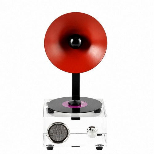 Grammofon mit acrylsockel - grammofon,