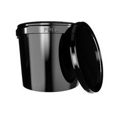 5l Eimer mit Deckel schwarz