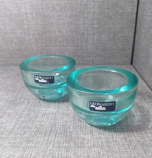 2 Stück Teelichtglas Türkis