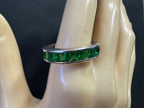 Grüner full eternity ring - cz,