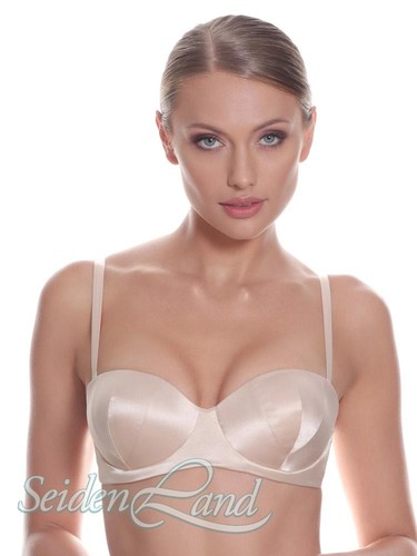 Satin balconette push - satin, push-up