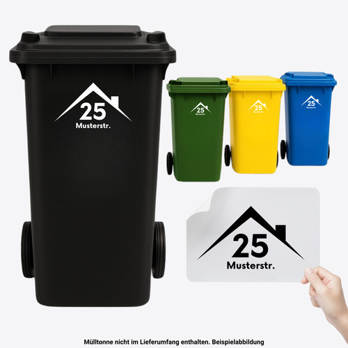 Mülltonnen aufkleber 2er - mülltonnen,
