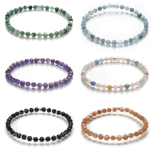 Edelstein armband würfel - -,