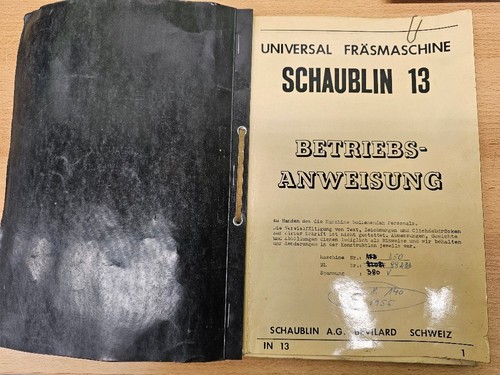 Bedienungsanleitung schaublin - bedienungsanleitung,