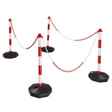 4 Kunststoff Absperrpfosten