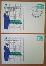 DDR 2x Ganzsache VII. Pioniertreffen Eisenbahn Dresden 1982 postfrisch & SST