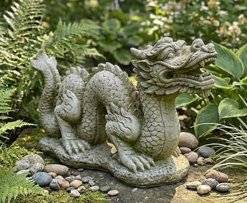 Große drachenfigur steinguss - große,
