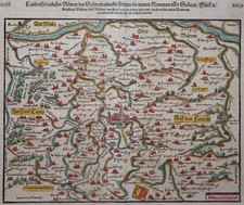 Schwaben -Sebastian Münster 1550 - Originaler Holzschnitt