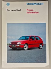 Vorab-Pressemappe VW Golf Mk III 08/1991 mit 5 S/W-Hochglanzfotos und Text