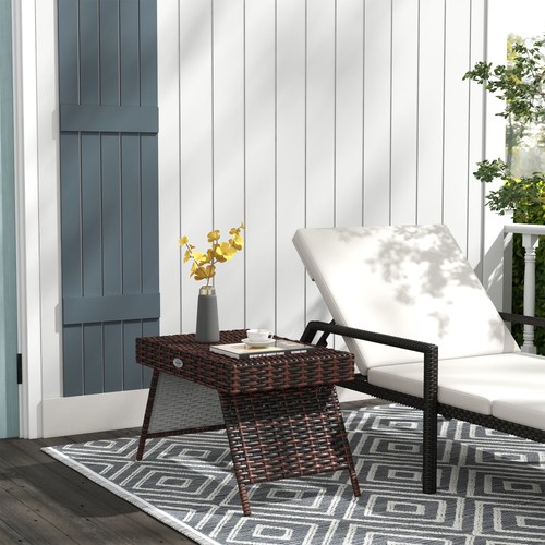 Outsunny rattan beistelltisch - outsunny,