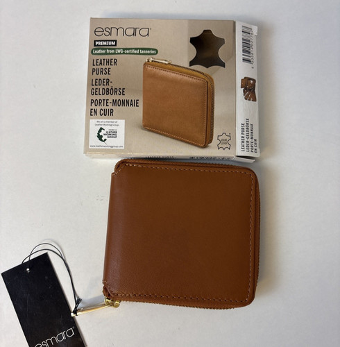 Leder geldbörse braun - ,,