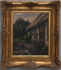 oelgemälde stuckrahmen blattvergoldet 45x39cm per gummerson frei haus geliefert