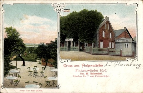 Hamburg mitte finkenwerder - ak,
