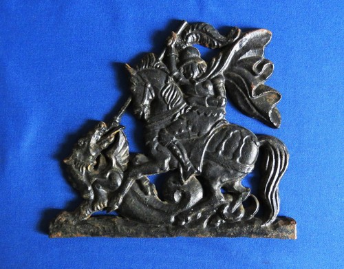 Eisenguss wandrelief heiliger - eisenguss,