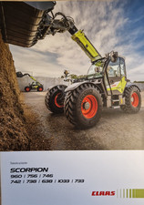 CLAAS LANDMASCHINEN PROSPEKT  TELESKOPLADER SCORPION 960 756 746 742 738 usw NEU